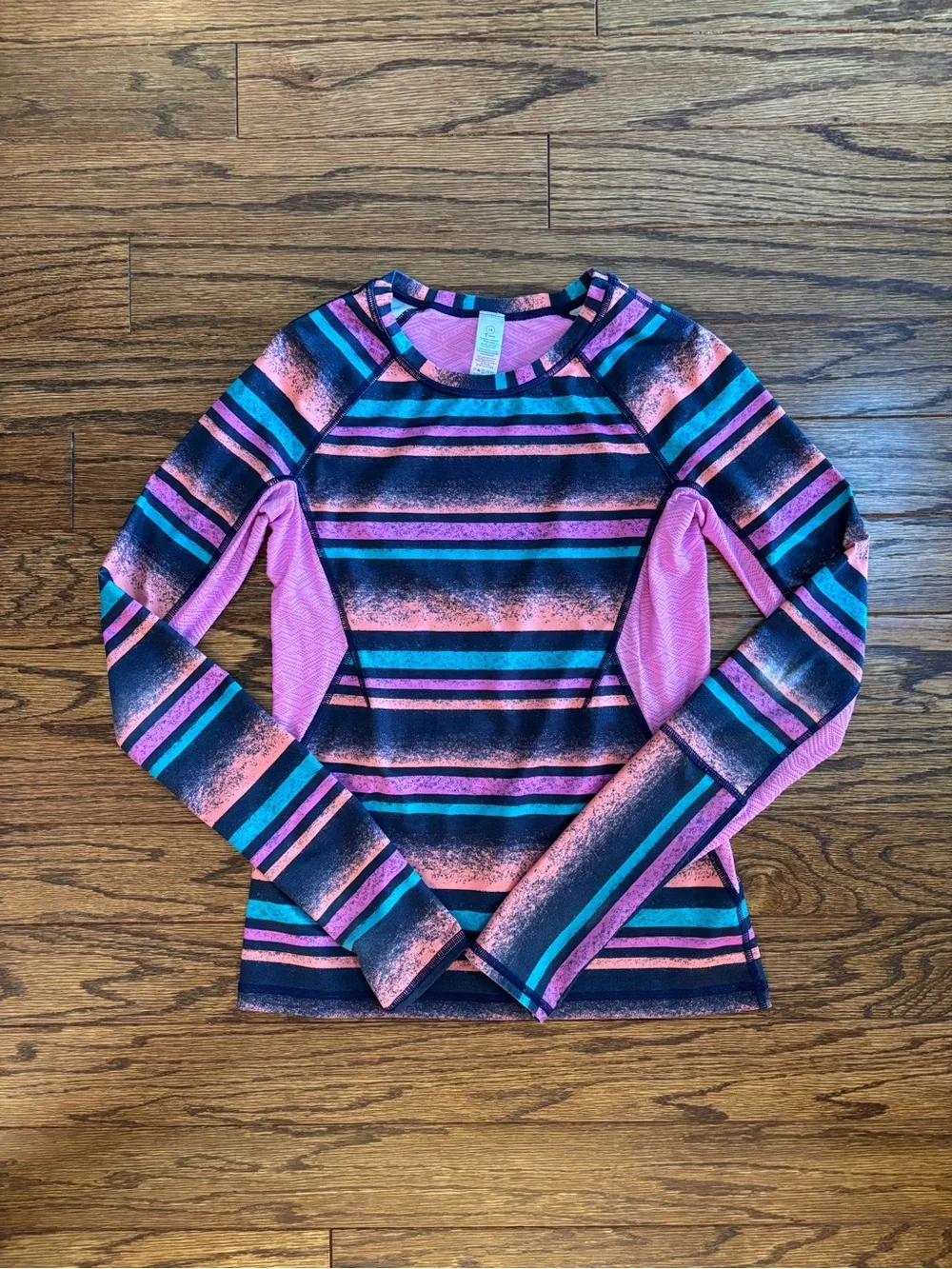 Ivivva Girl’s Long Sleeve Striped Rash Guard